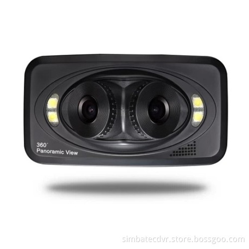 360 Degrees Panoramic View Car Camcorder with 3 Cameras